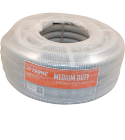 Cabac Tripac Corrugated Conduit Grey 25mm