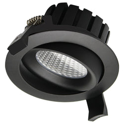 PROLUX LIGHT DOWNLIGHT 10W TILT RECESS CUT OUT 68 BLACK 3K 80X50X7