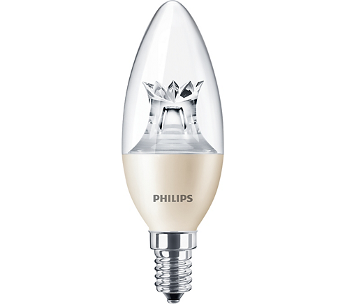 Philips 929001140408 LED Candle Master DT 6-40W E14 B38 35mm Clear Dimmable