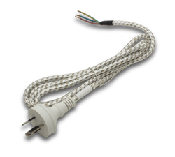 Elecsupp Cord Set 7.5A 3pin - 0.75mm Bare 2m Braided