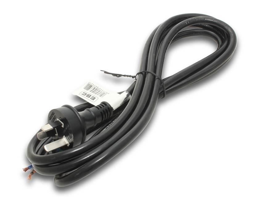 Elecsupp Cord Set 3mtr 3/1.5 Black BE 3pin