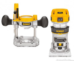 DeWalt 900W 6.35mm ( 1/4" ) Premium Plunge & Fixed Base Router Combination