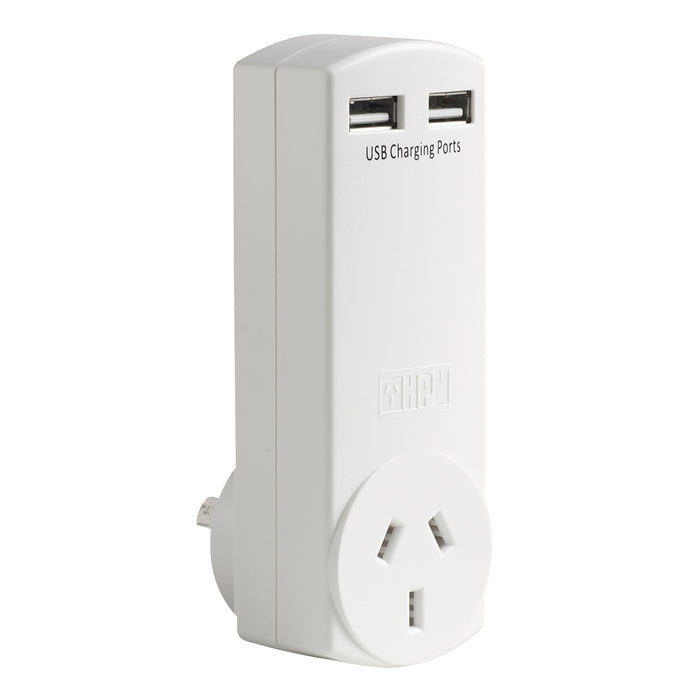 Legrand HPM SGL ADAPTOR W TWIN USB CHR