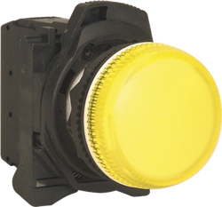 PILOT LIGHT 22.5mm PLASTIC LED 240V AC YELLOW