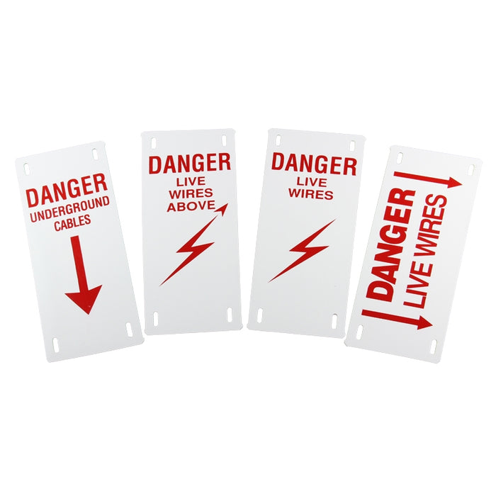 Transnet DANGER LIVE WIRES 200MM X 76MM, SOLD IN PACKS OF 100