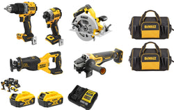 DeWalt Kit Includes DCD805 (1) DCF850 (1) DCG406 (1) DCS570(1) DCS382 (1) DCB184 (2) Multi-Voltage Charger (1) Soft Storage (2)