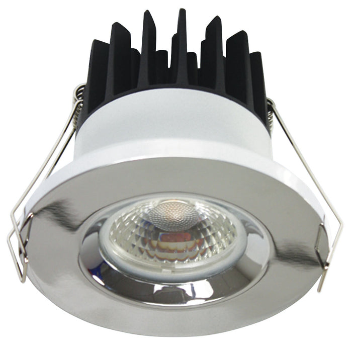 PROLUX LIGHT DOWNLIGHT 10W RECESS FIRE RATED CHROME 3K 90X71