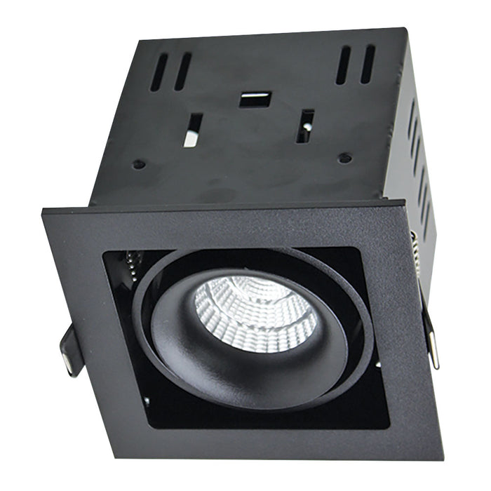 PROLUX LIGHT DOWNLIGHT 9W TILT RECESS CUT 97SQ BLK 3K 110X110X105