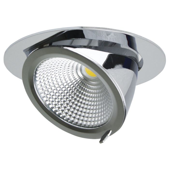 PROLUX LIGHT RECESS 25W TILT CUT OUT 160 CHROME 4K 175X120 DOWNLIGHT