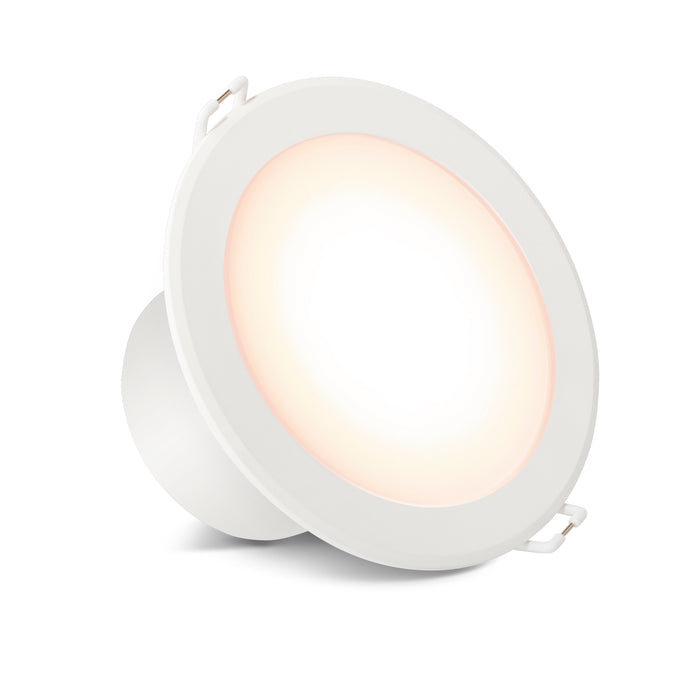 DLI LED 7W CONNECTED DOWNLIGHT TRI COLOUR WHITE FINISH 90MM