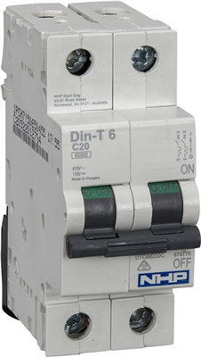 Terasaki MCB DIN-T6 6kA 2P 6A C CURVE