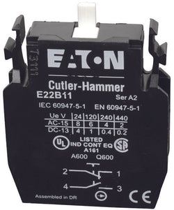 EATON22mm CONTACT BLOCK 1NO 1NC