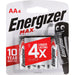 Energizer E000029000 Battery 1.5V AA Size Alkaline Max 4 Pack