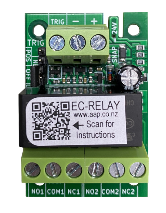 Arrowhead DPDT 8 Amp Relay board with 12V or 24V AC/DC Coil + Low Current Pos/Neg Trigger Mode