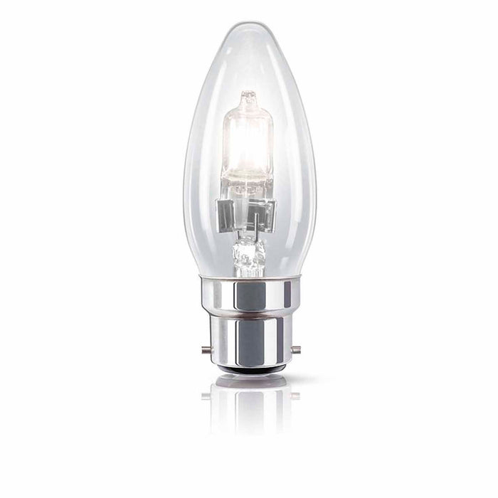 925639845510 EcoClassic30 28W B22 BC CANDLE CLEAR 240V B35 CL 2PPF