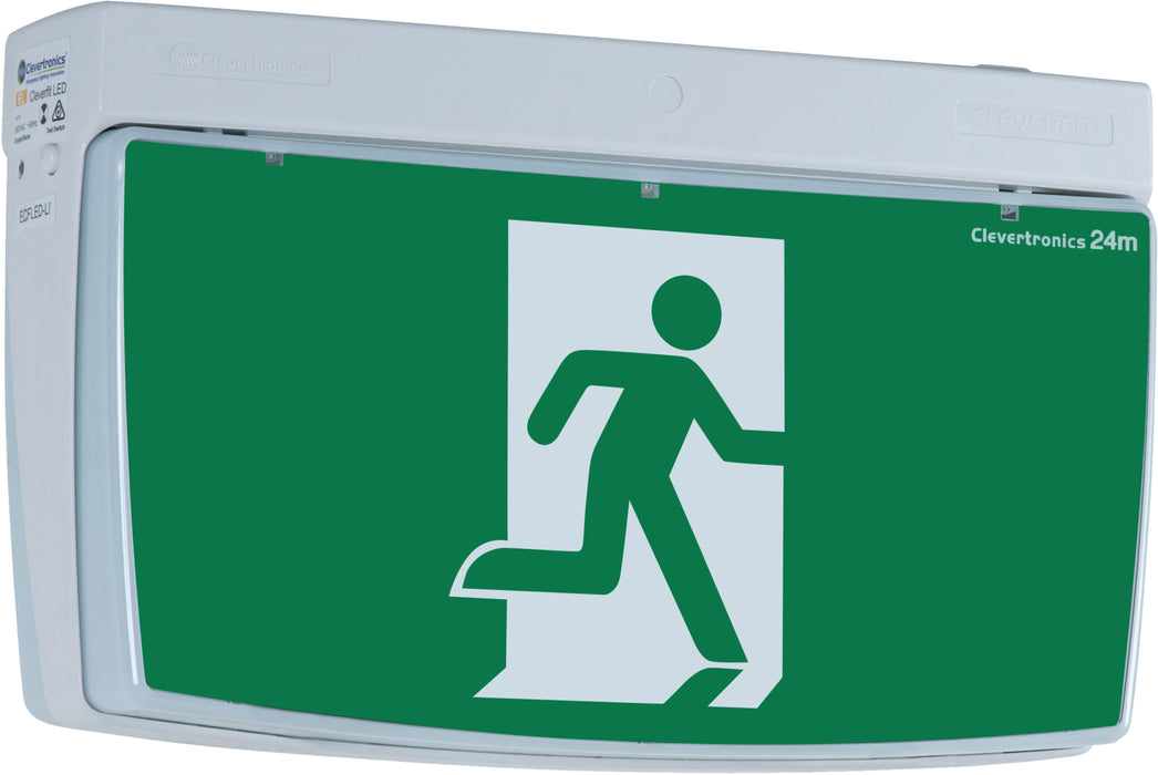 Clevertronics Economy Lithium Cleverfit LED Exit, Single or Double sided,