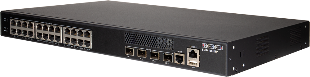 CDL Edgecore 24 Port Managed L2+/L3 Lite PoE Gigabit Ethernet Switch with 4 x SFP+ 10G Uplink Ports