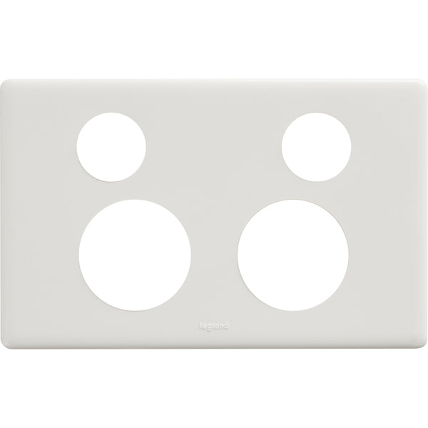 Legrand HPM E-DED DOUBLE POWERPOINT COVERPLATE WHITE