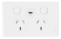 Legrand HPM EXCEL LIFE DGPO 10A with USB CHARGER TYPE C 1 PORT 60W WHITE