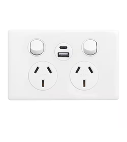 Legrand HPM Excel Life Dgpo With Usb Ch. Type A 2.4A + Type C 12W White