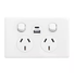 Legrand HPM Excel Life Dgpo With Usb Ch. Type A 2.4A + Type C 12W White