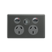 Legrand DGPO 10A WITH INTEGRATED USB 2.4A TYPE A+C URBAN GREY