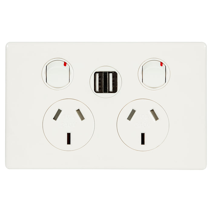 Legrand HPM ED 10A DGPO 2.4A 2USB WHITE