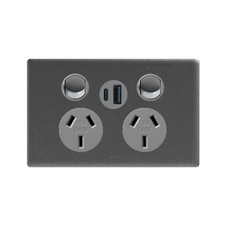 Legrand Excel Life DGPO 10A W USB Type A+C 3A Urban Grey