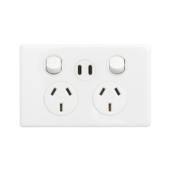 Legrand Excel Life DGPO 10A W USB Type C+C 3A White