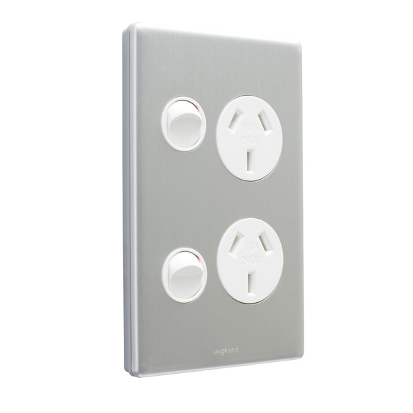 Legrand HPM ED 2-GANG VERT COVER-PLATE MS