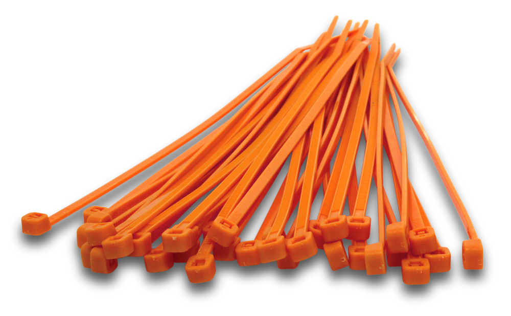 Elecsupp Elmark Cable Tie 100x2.5mm Orange 100pk