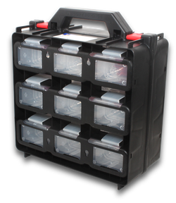 Elecsupp Elmark Organiser Carry Box 18 piece EMPTY TUBS