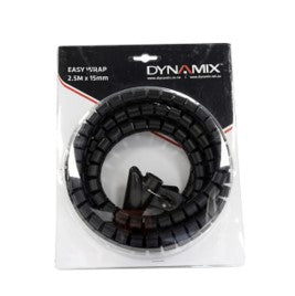 CDL Dynamix Easy Wrap Cable Management Spiral Tie 2.5m x 15mm Black