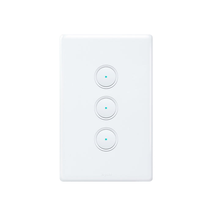 Legrand EXCEL LIFE WITH NETATMO 3 GANG SMART DIMMER GLOSS WHITE