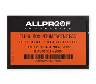 Allproof Flush box intumescent fire pad