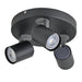 PROLUX LIGHT GU10 SPOT 240V GU10 3 LAMP PAN DIM BLACK 210 DIAM