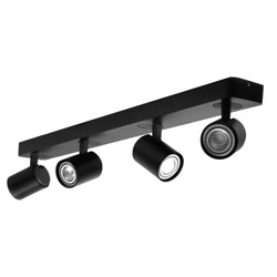 PROLUX LIGHT GU10 SPOT 240V GU10 4 LAMP BAR DIM BLACK 750 X 70