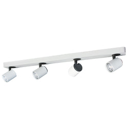 PROLUX LIGHT GU10 SPOT 240V GU10 4 LAMP BAR DIM WHITE 750 X 70