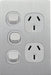 Vynco Fusion WHITE SILVER METAL DOUBLE VERTICAL POWER POINT EX SW