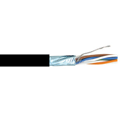 Firstflex 4 PAIR x 0.22mm SPVC OVERALL FOIL SCREEN BLACK Cable