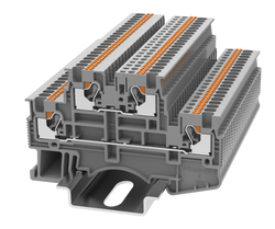 0.2-1.5mm Double Level Terminal Block Grey