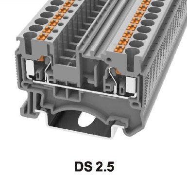 0.2-4mm Feed Through Terminal Block Grey