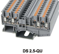 0.2-4mm Feed Through Terminal Blocks Grey, Quattro version