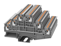 0.2-4mm Triple Level Terminal Block Grey