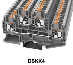 0.2-6mm Double Level Terminal Block Grey