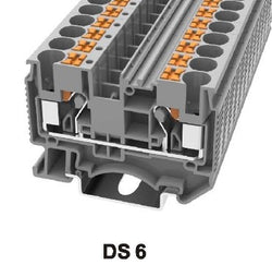 0.5-10mm Feed Through Terminal Block Grey