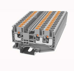 0.5-10mm Feed Through Terminal Block Grey, Twin version