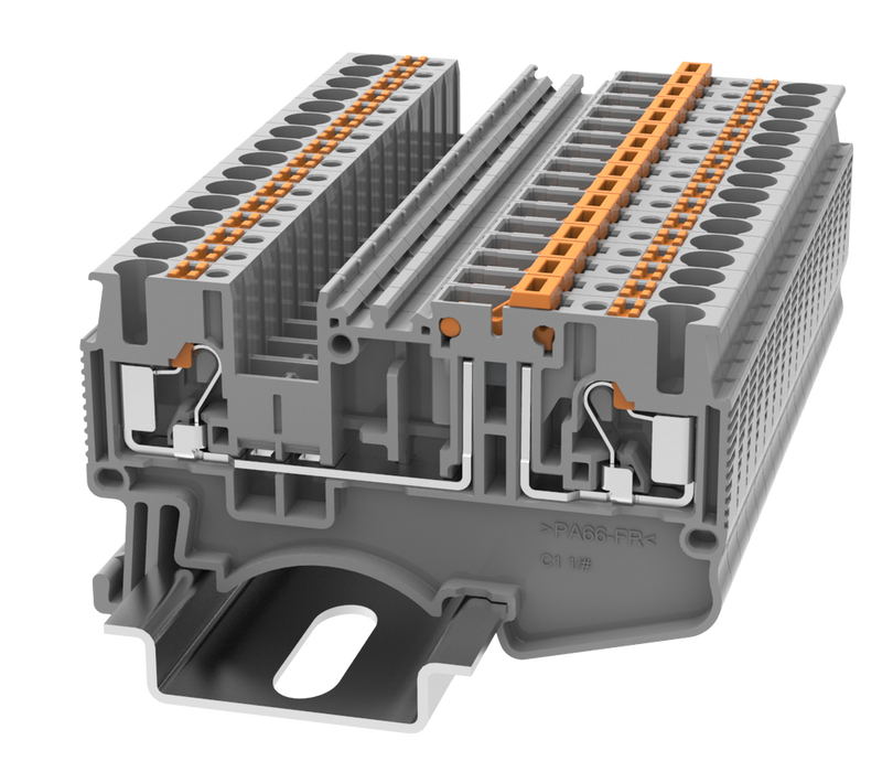 0.2-4mm Knife disconnect Terminal Block Grey