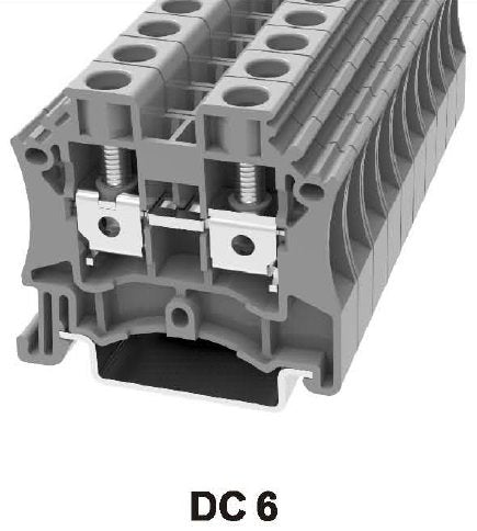 0.2-10mm Feed Through Din Rail Mounted Terminal Blocks Grey