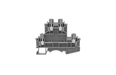 0.5-4mm Double Deck Din Rail Mounted Terminal Blocks Grey